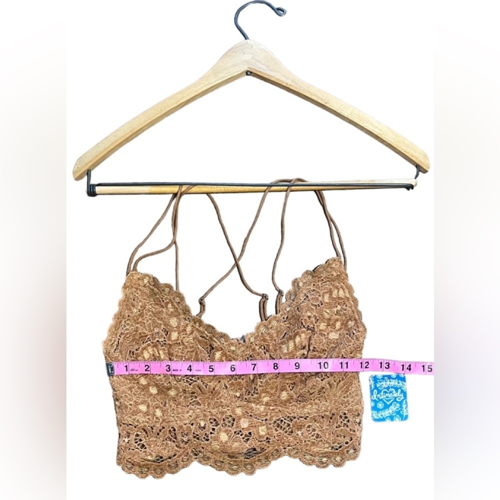 FREE PEOPLE Intimately Celine Lace Bralette Burnt Caramel size XS NWT - Picture 9 of 16